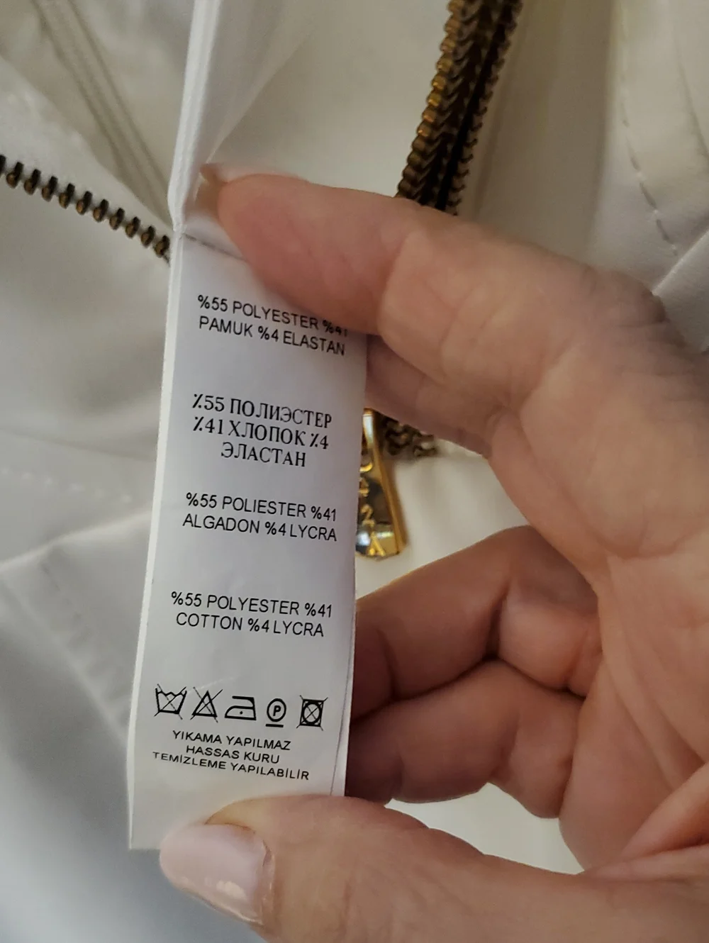 Gizia Sleeveless White Sheath Dress with Gold Zip-size 38 (US 2-4) - Picture 6 of 6
